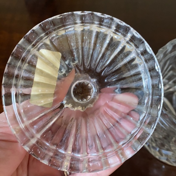 Made in Yugoslavia 24% lead crystal glass jar w lid - Picture 3 of 7